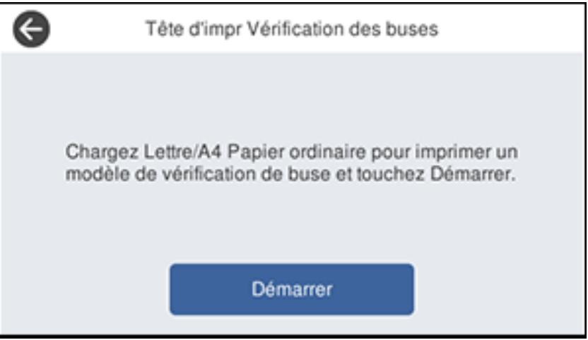 EPSON ECOTANK ET-5850 - Vérification des buses avec le panneau de commande - 1