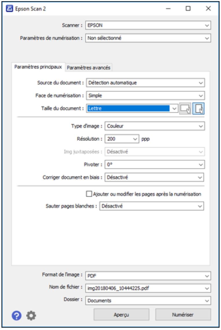 EPSON ECOTANK ET-5850 - Lancement d'une numérisation en utilisant l'icone Epson Scan 2 - 1