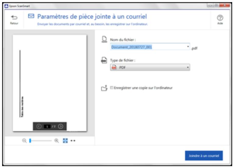 EPSON ECOTANK ET-5850 - Ajout d'une numérisation en piece jointe d'un courriel - 1