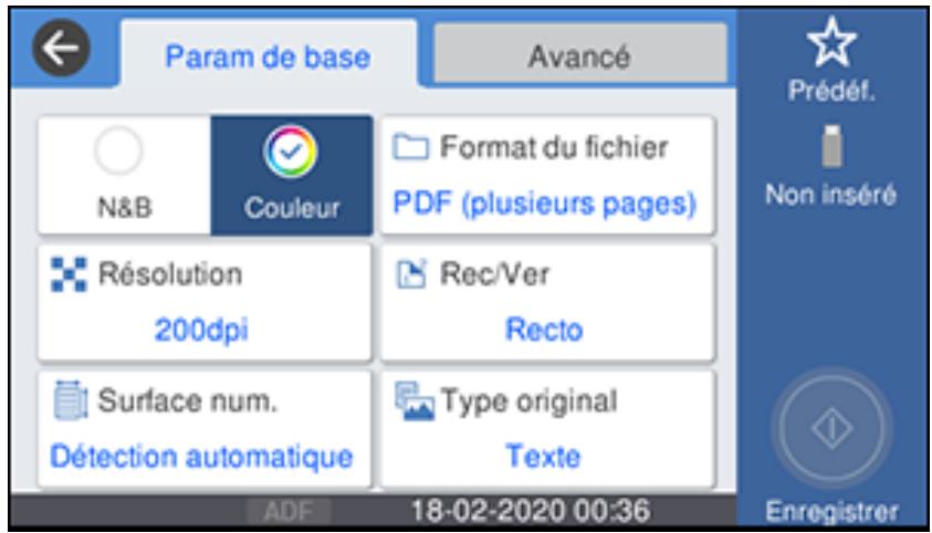 EPSON ECOTANK ET-5850 - Sélectionnez Dispositif mémoire. - 1