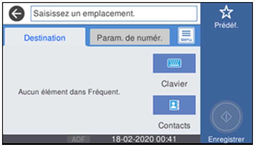 EPSON ECOTANK ET-5850 - Sélectionnez Dossier réseau/FTP. - 1