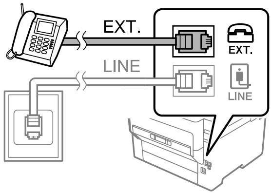 EPSON ECOTANK ET-5850 - Connexion d'un téléphone ou d'un répondeur - 4