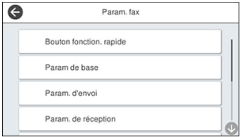 EPSON ECOTANK ET-5850 - Sélection des paramètres de télécopie avancés - 1