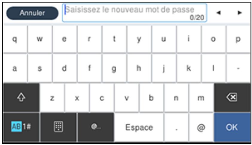 EPSON ECOTANK ET-5850 - Configuration d'un mot de passer et verrouillage du panneau de commande - 1