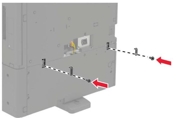 Technical diagram showing a mechanical assembly with labeled components and directional arrows indicating movement or force.