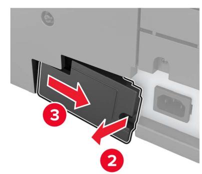Diagram showing file transfer or storage process with numbered arrows indicating direction of movement