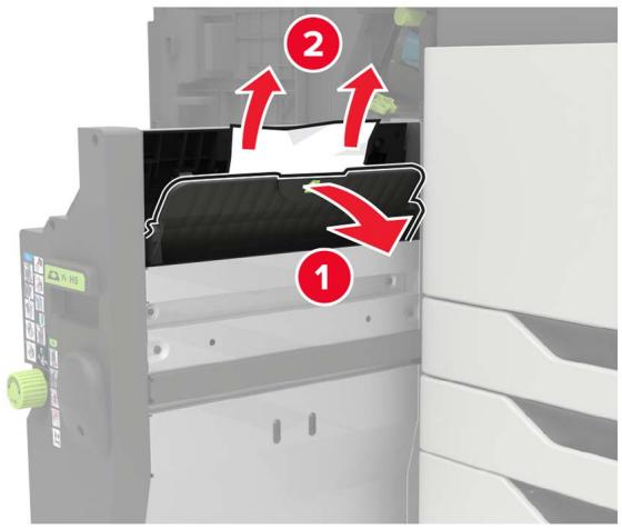 LEXMARK CX922DE - CX923DTE - CX923DXE - CX924DTE - CX924DXE - Bourrage papier au niveau de l'unité de finition de livret - 6