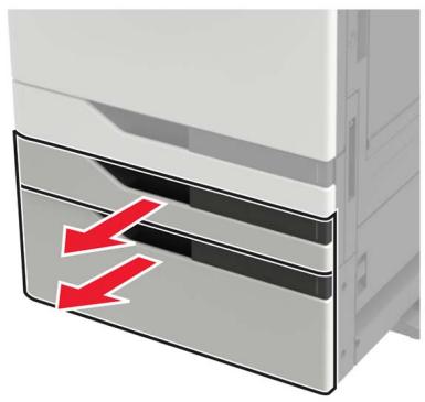 LEXMARK CX922DE - CX923DTE - CX923DXE - CX924DTE - CX924DXE - Installation du tiroir de 3 000 feuilles - 5
