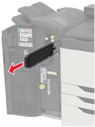 LEXMARK CX922DE - CX923DTE - CX923DXE - CX924DTE - CX924DXE - Retirez, puis videz la boîte perforatrice. - 1