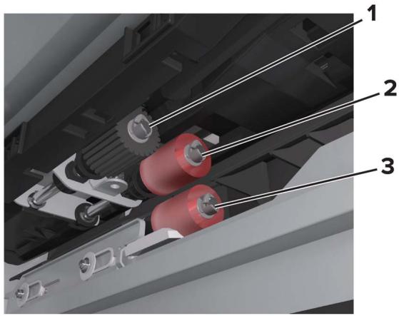 LEXMARK CX922DE - CX923DTE - CX923DXE - CX924DTE - CX924DXE - Remplacement des rouleaux séparateurs, de saisie et d'alimentation - 1