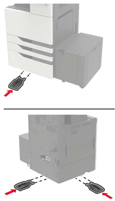 LEXMARK CX922DE - CX923DTE - CX923DXE - CX924DTE - CX924DXE - Ouvrez le tiroir, puis retirez les capots du rail et du support de montage. - 10