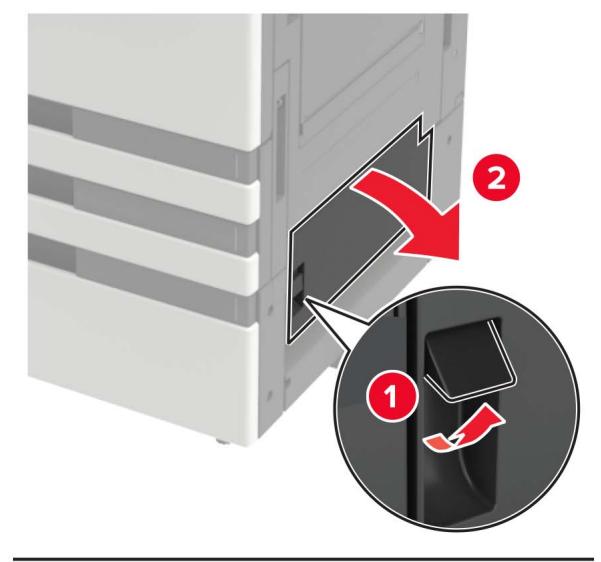 LEXMARK CX922DE - CX923DTE - CX923DXE - CX924DTE - CX924DXE - Bourrage papier derrière la porte D - 1