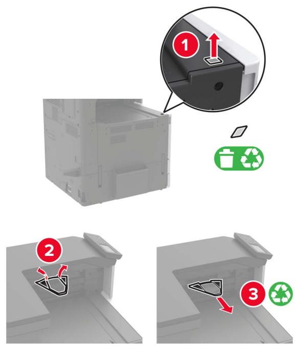 LEXMARK CX922DE - CX923DTE - CX923DXE - CX924DTE - CX924DXE - Installation de l'unité de finition d'agrafage - 5