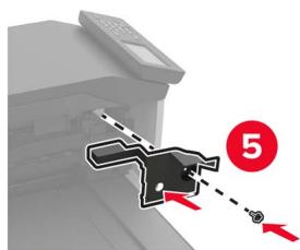 Diagram showing a falling object with a numbered label '5' and directional arrows, likely illustrating a process or safety scenario.