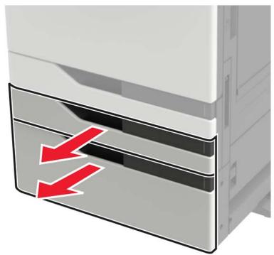 LEXMARK CX922DE - CX923DTE - CX923DXE - CX924DTE - CX924DXE - Installation du tiroir 2 x 500 ou 2 500 feuilles - 9