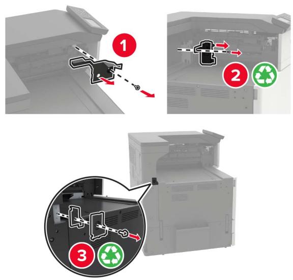 LEXMARK CX922DE - CX923DTE - CX923DXE - CX924DTE - CX924DXE - Installation de l'unité de finition d'agrafage - 6