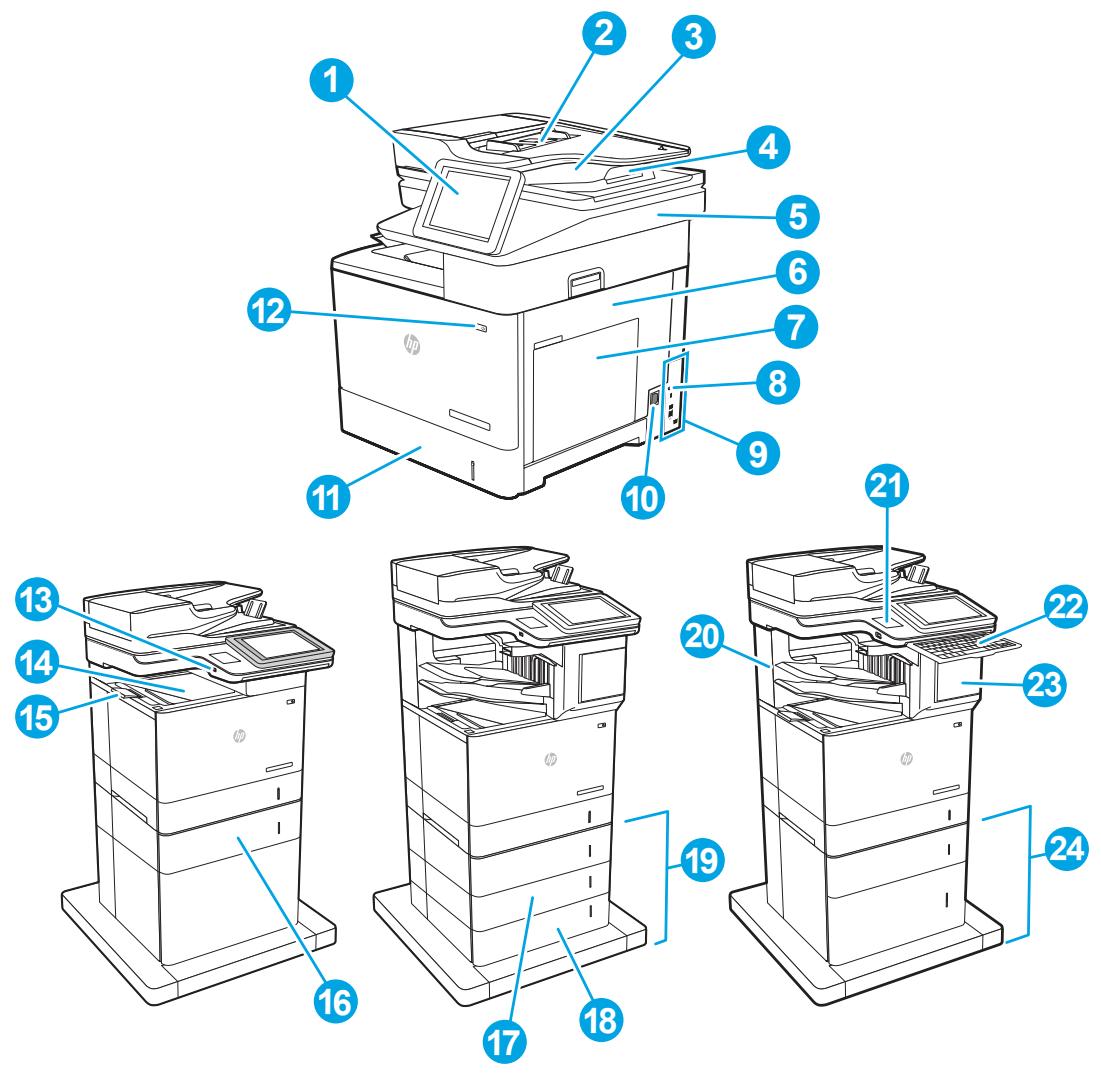 HP LASERJET ENTERPRISE FLOW MFP M631H - Vue avant de l'imprimante - 1