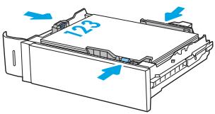 HP LASERJET ENTERPRISE FLOW MFP M631H - Orientation du papier du bac 2 et des bacs de 550 feuilles - 1