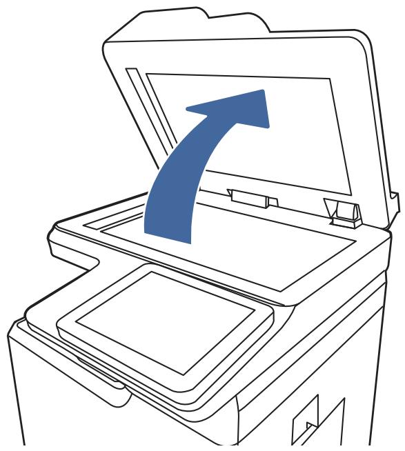 HP LASERJET ENTERPRISE FLOW MFP M631H - Vérifier que la vitre du scanner est dépourvue de saleté et de souillures - 2