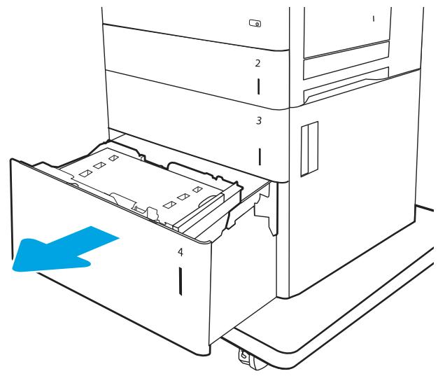 HP LASERJET ENTERPRISE FLOW MFP M631H - Réglez le levier du format de papier sur la position adéquate. - 1