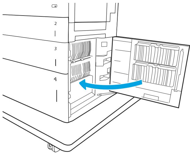 HP LASERJET ENTERPRISE FLOW MFP M631H - Fermez la porte inférieure droite. - 2