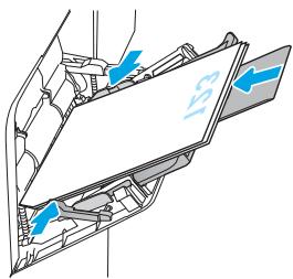 HP LASERJET ENTERPRISE FLOW MFP M631H - Bac 1 : orientation du papier - 1
