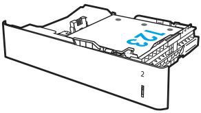 HP LASERJET ENTERPRISE FLOW MFP M631H - Orientation du papier du bac 2 et des bacs de 550 feuilles - 4