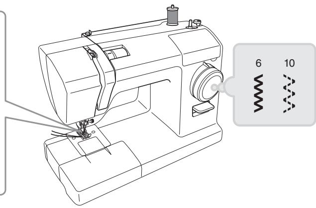TOYOTA JEANS - Installez le pied-de-biche pour zigzag ou le pied pour surfilage. - 3