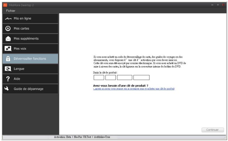 MIO SPIRIT 575 - Déverrouiller fonctions - 1