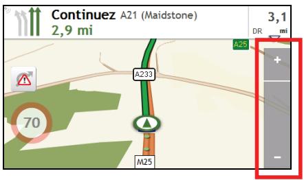 MIO SPIRIT 575 - Comment faire un zoom avant ou arrêté sur la carte ? - 2