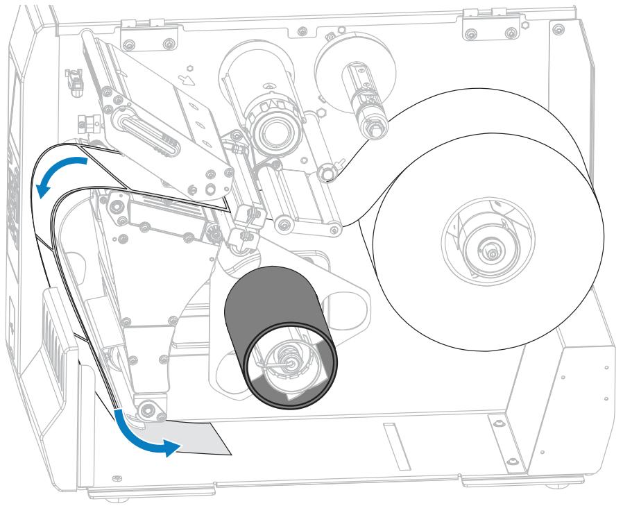 ZEBRA ZT620 - Fin du chargement du support - Mode Rénérouleur - 9