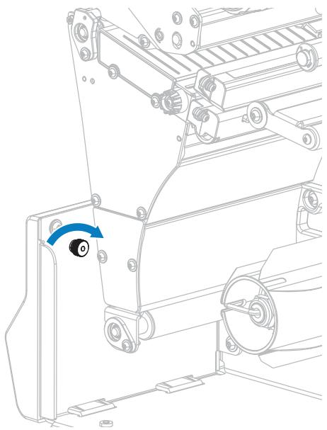 ZEBRA ZT620 - Installation de la plaque de rebobinage et d'enroulement de la bande installée - Mode Prédécollage et mode Applicateur - 2