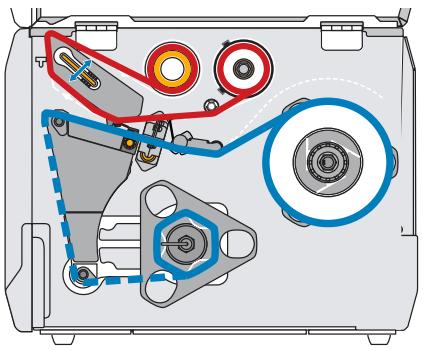 ZEBRA ZT620 - Terminer le chargement du support – Mode Prédécollage ou mode Applicateur - 1