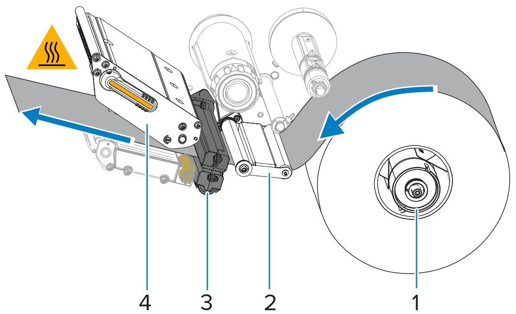 ZEBRA ZT620 - Terminer le chargement du support – Mode Prédécollage ou mode Applicateur - 7