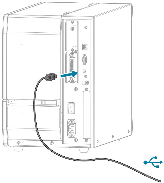 ZEBRA ZT620 - Connexion de l'imprimante à un ordinateur à l'aide d'un port USB - 2