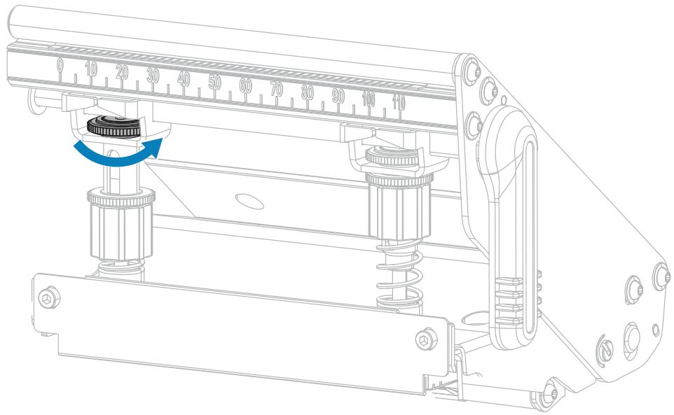 ZEBRA ZT620 - Réglage de la position des leviers - 4