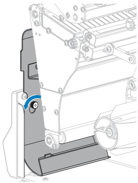 ZEBRA ZT620 - Installation de la plaque de rebobinage et d'enroulement de la bande installée - Mode Prédécollage et mode Applicateur - 4