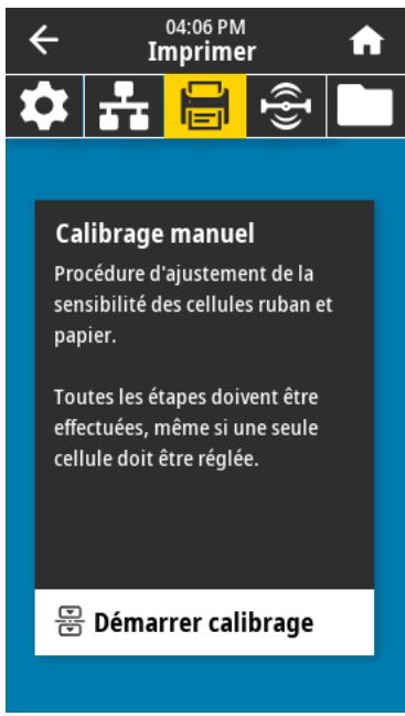ZEBRA ZT620 - Étalonnage manuel des capteurs - 1