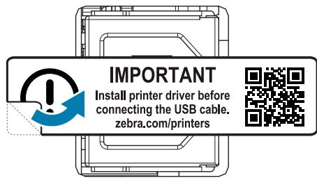 ZEBRA ZT620 - Connexion de l'imprimante à un ordinateur à l'aide d'un port USB - 1