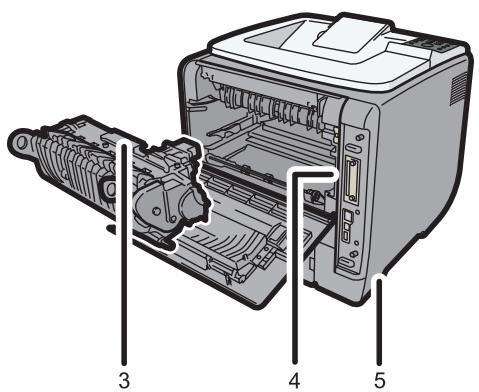RICOH SP 5200DN - Emplacement des étiquettes AVERTISSEMENT et ATTENTION - 2
