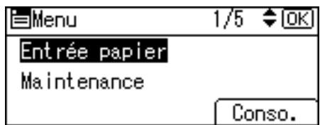 RICOH SP 5200DN - Spécification d'un format de papier standard pour un magasin d'alimentation papier standard ou en option - 2