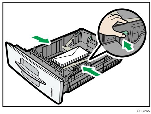 RICOH SP 5200DN - Chargement des enveloppes dans un magasin d'alimentation papier standard ou en option - 12