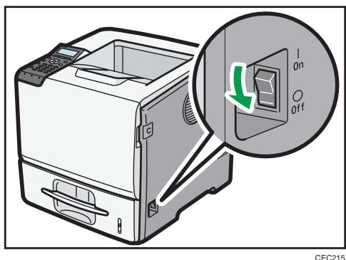 RICOH SP 5200DN - Mise hors tension de l'appareil - 4