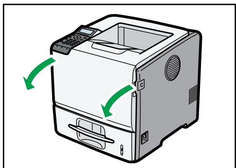 RICOH SP 5200DN - Maintenez les côtés du Bypass et tirez-le vers vous. - 1