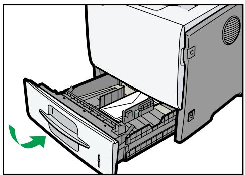 RICOH SP 5200DN - Chargement des enveloppes dans un magasin d'alimentation papier standard ou en option - 14