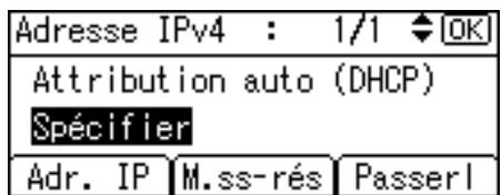 RICOH SP 5200DN - Spécification d'une adresse IP (pas de DHCP) - 8