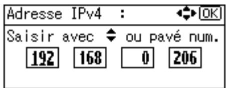 RICOH SP 5200DN - Spécification d'une adresse IP (pas de DHCP) - 9