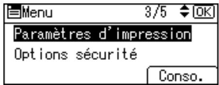 RICOH SP 5200DN - Appuyez sur la touche [Menu]. - 2