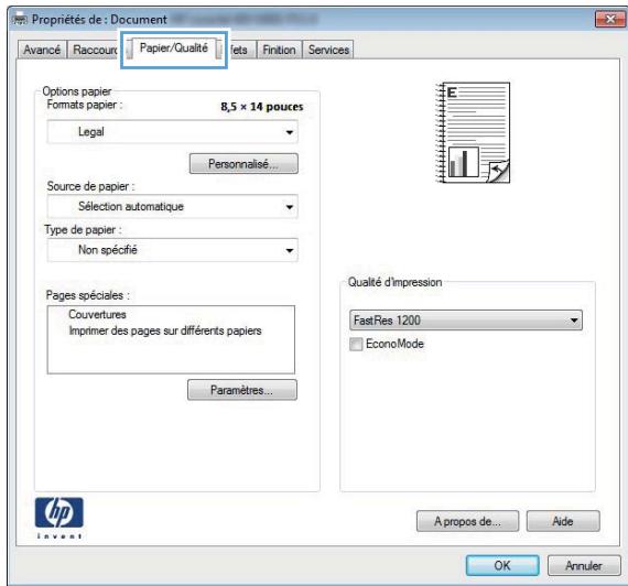 HP LASERJET PRO 400 M425 - Sélectionner le type de papier (windows) - 2