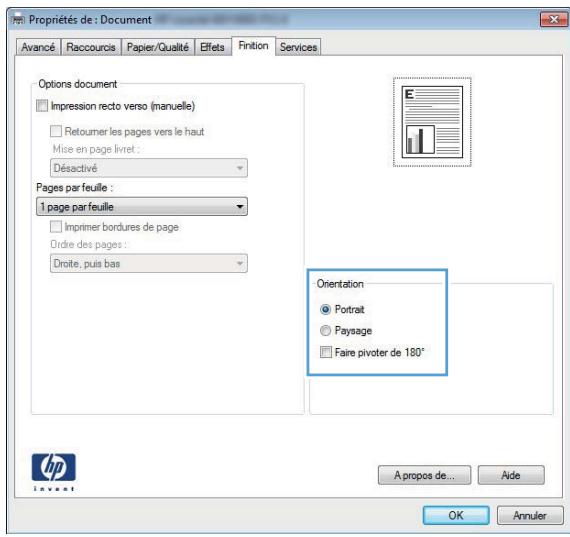 HP LASERJET PRO 400 M425 - Sélectionner l'orientation de la page (windows) - 3